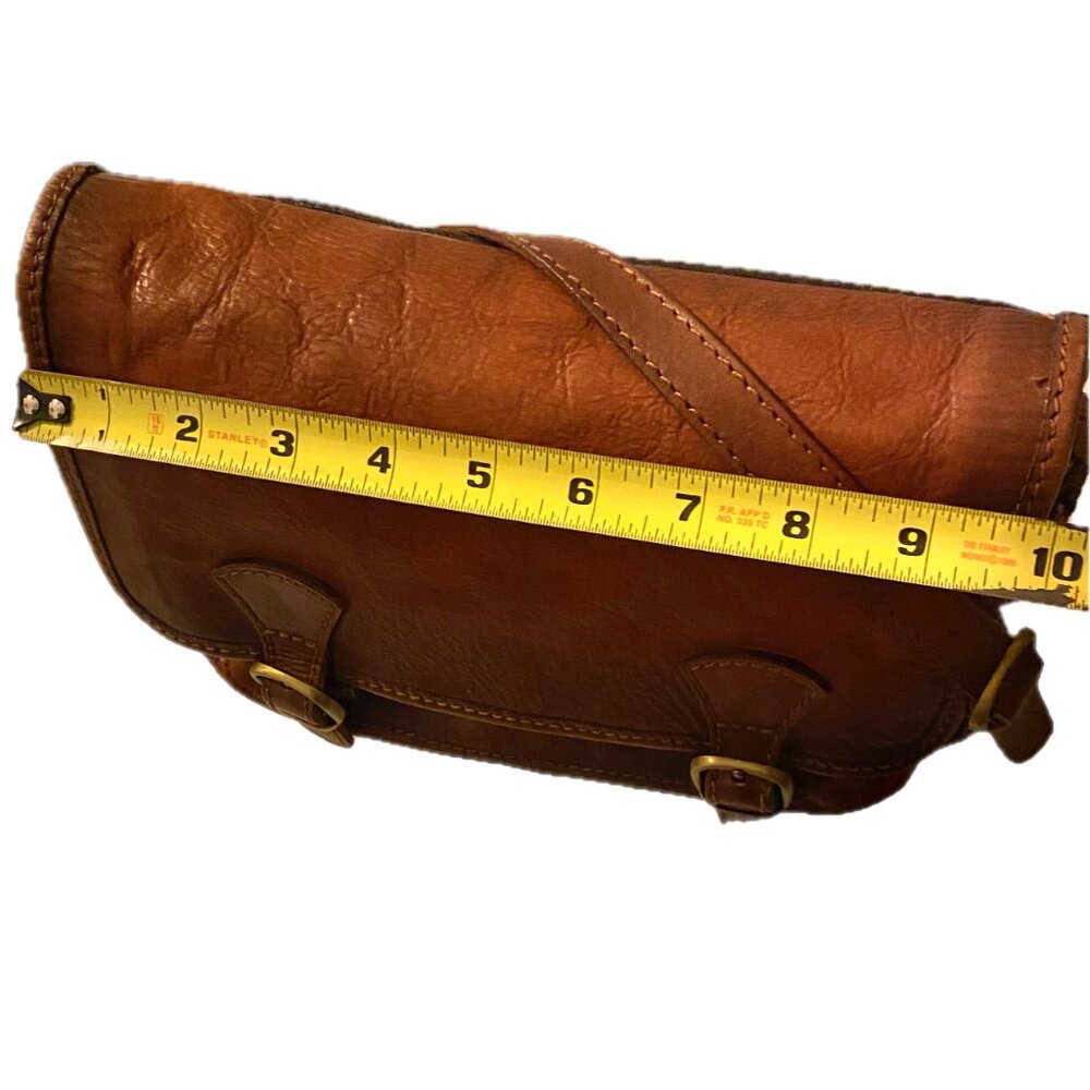 IMEDICI Italian Brown Leather Crossbody Messenger Bag Small Hobo Shoulder Bag EC - Picture 15 of 16